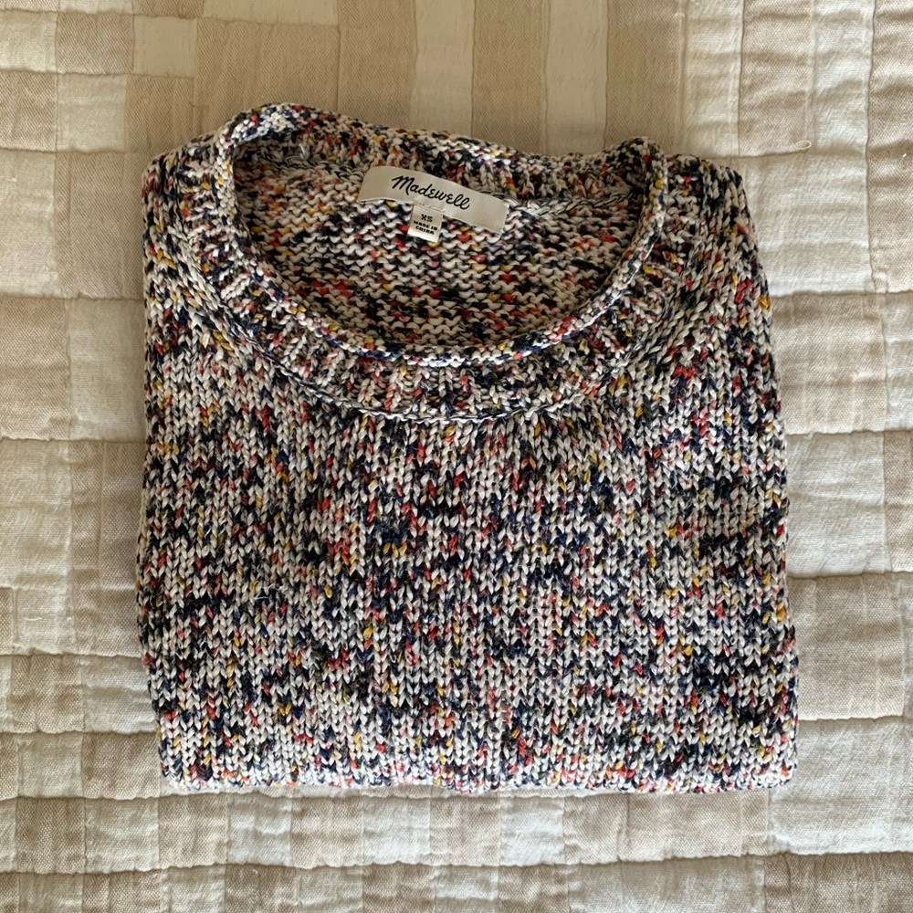 Madewell Brownstone Flecked Pullover Sweater (XS)